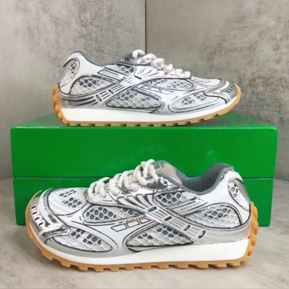 Bottega Veneta  Silver Sneakers